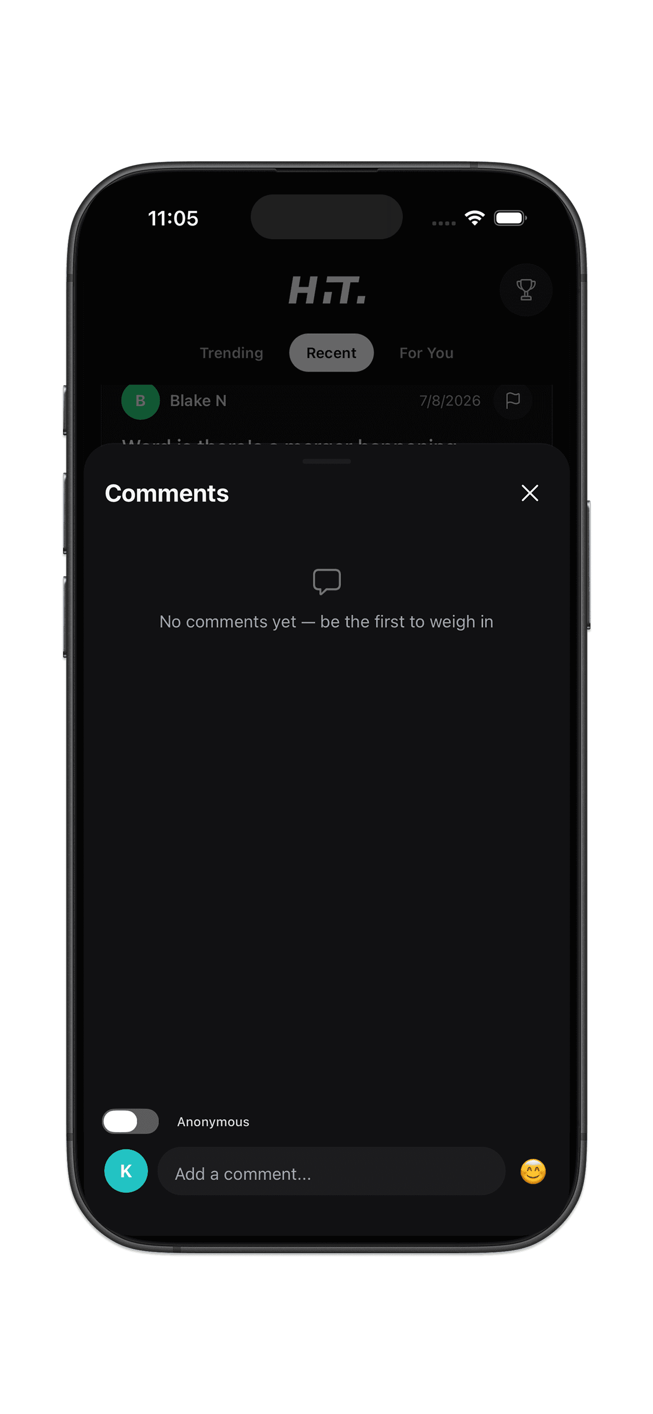 HIT app screen 2.5