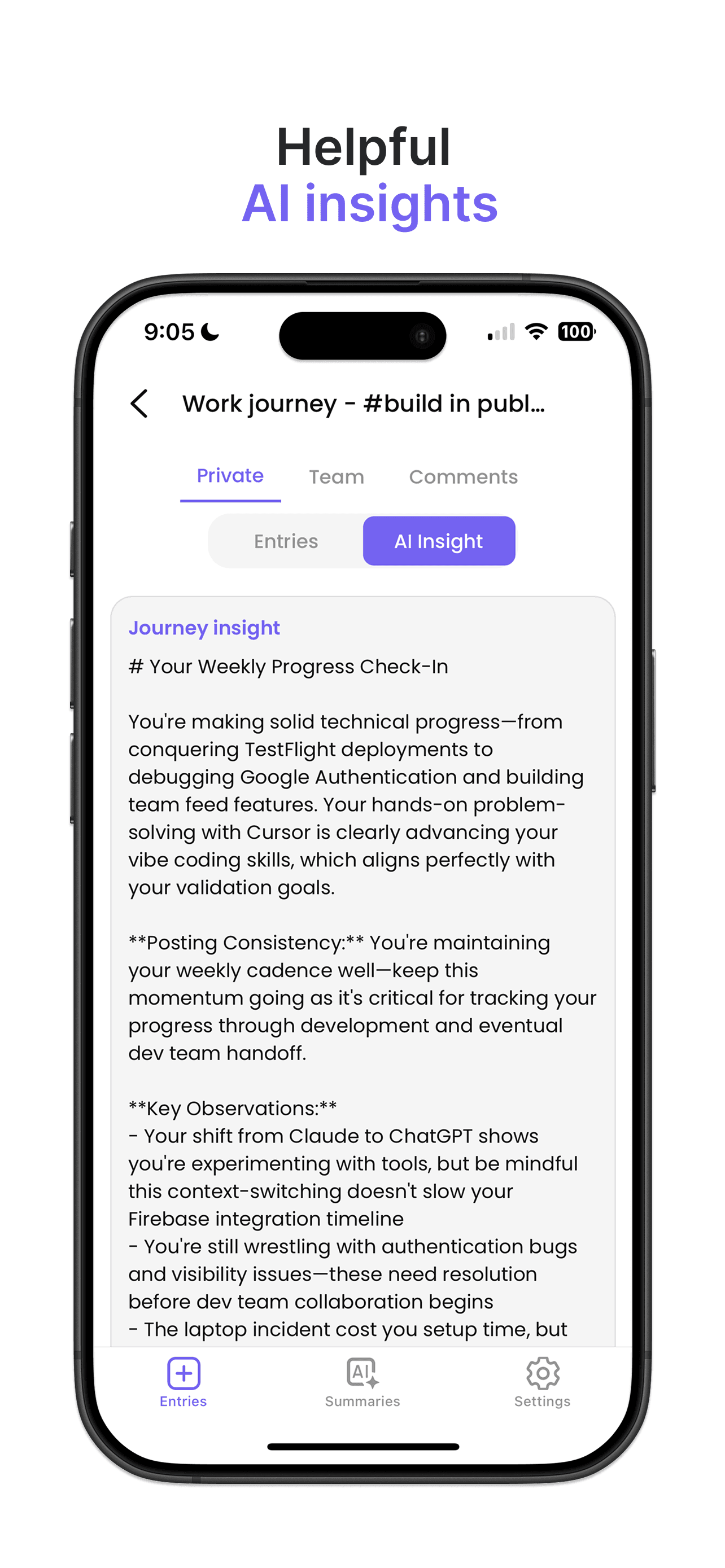 Work Journey app screen 6