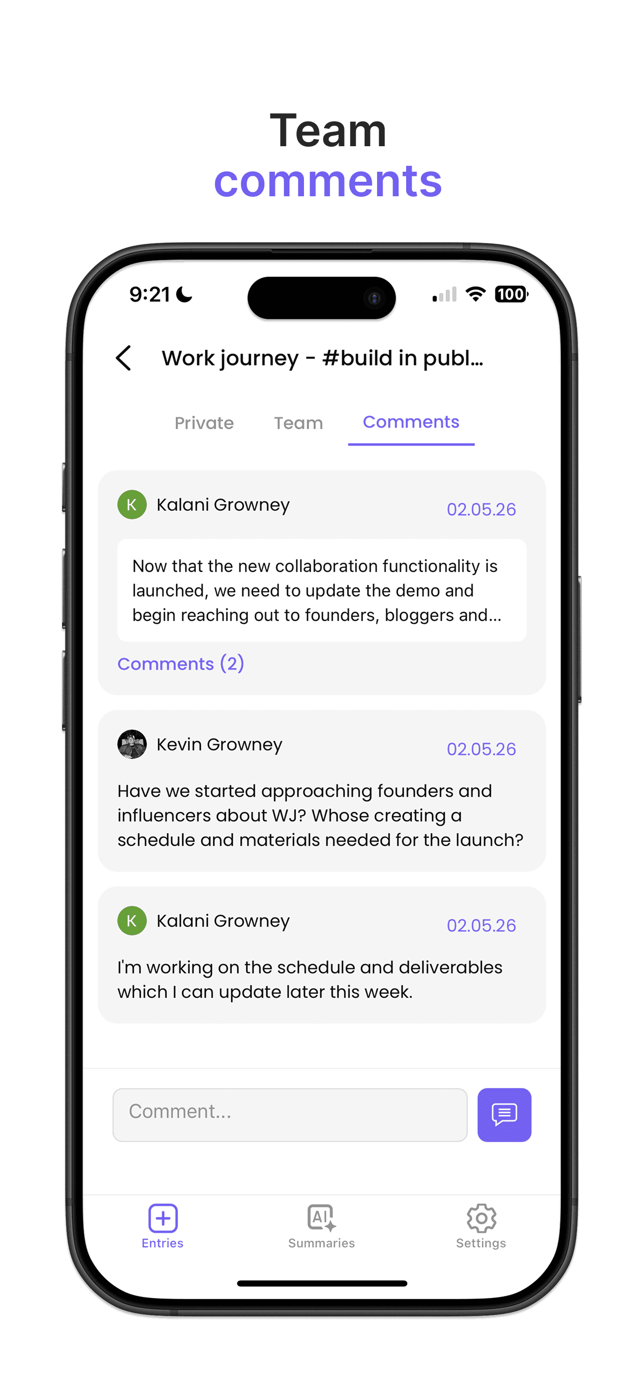 Work Journey app screen 8